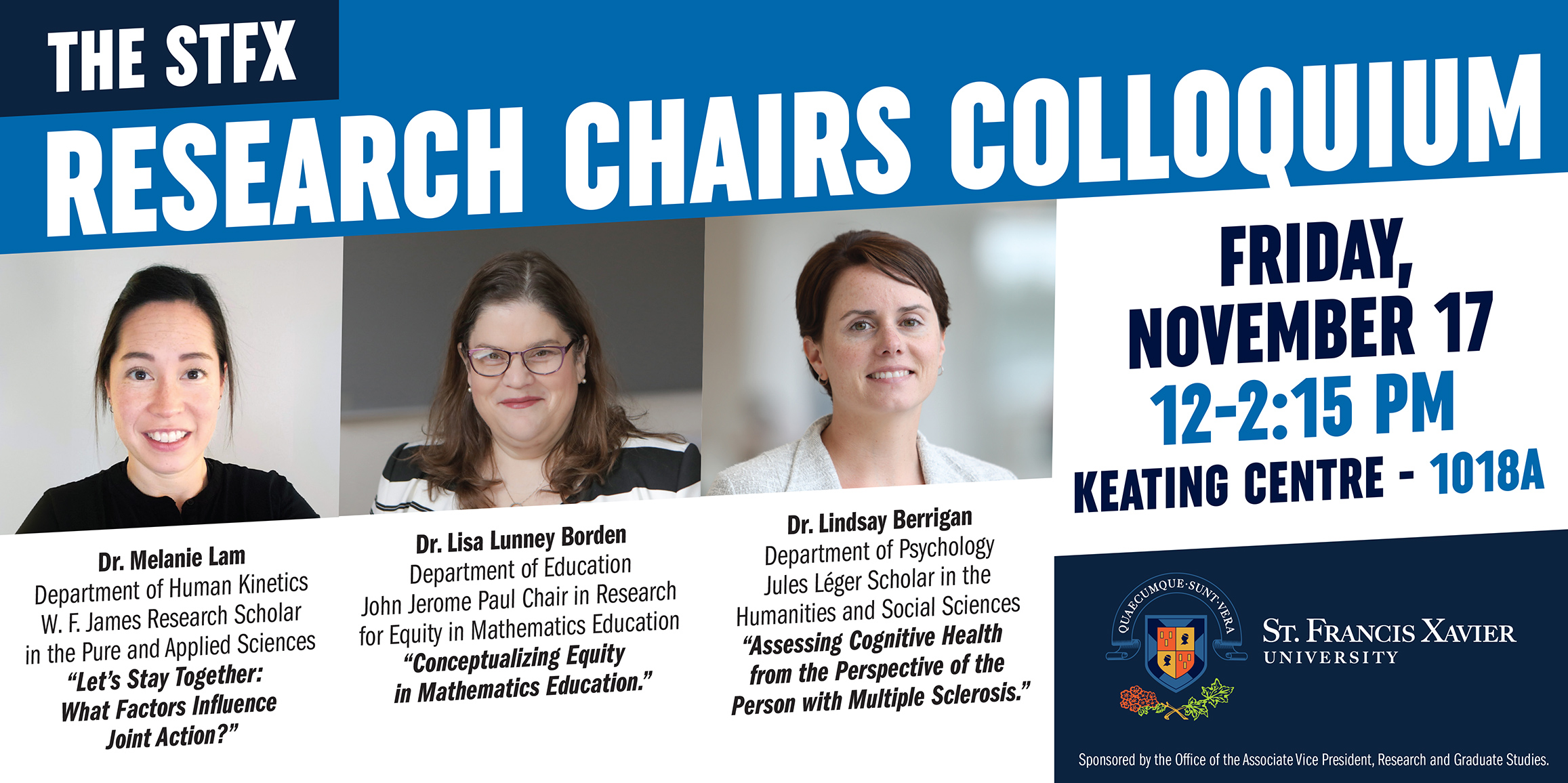 StFX Research Chairs Colloquium StFX Research Chairs Colloquium