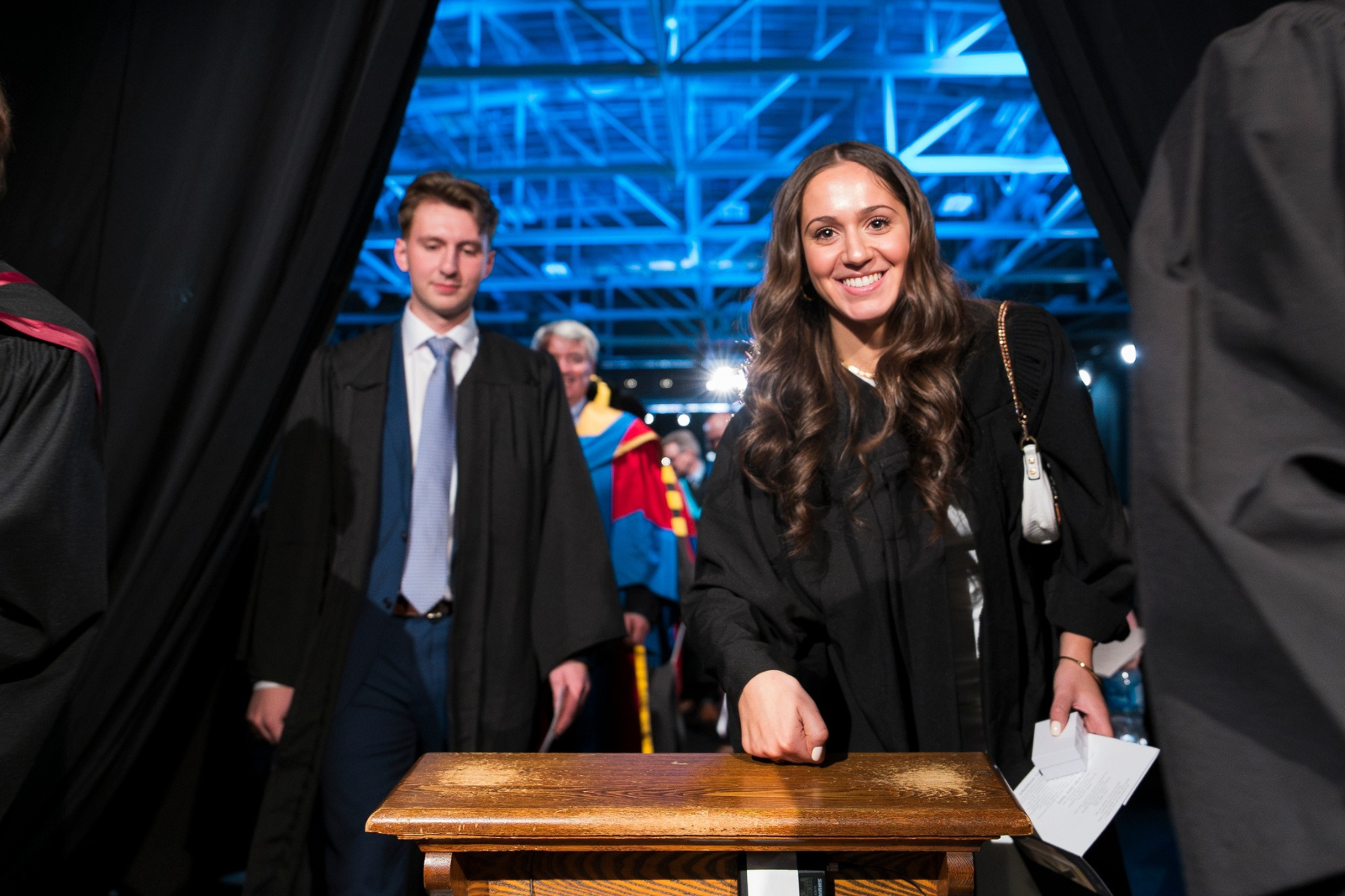 StFX students leaving X-Ring ceremony
