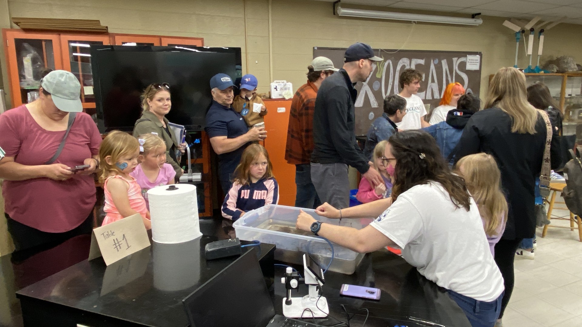 People doing activities on World Oceans Day 2024