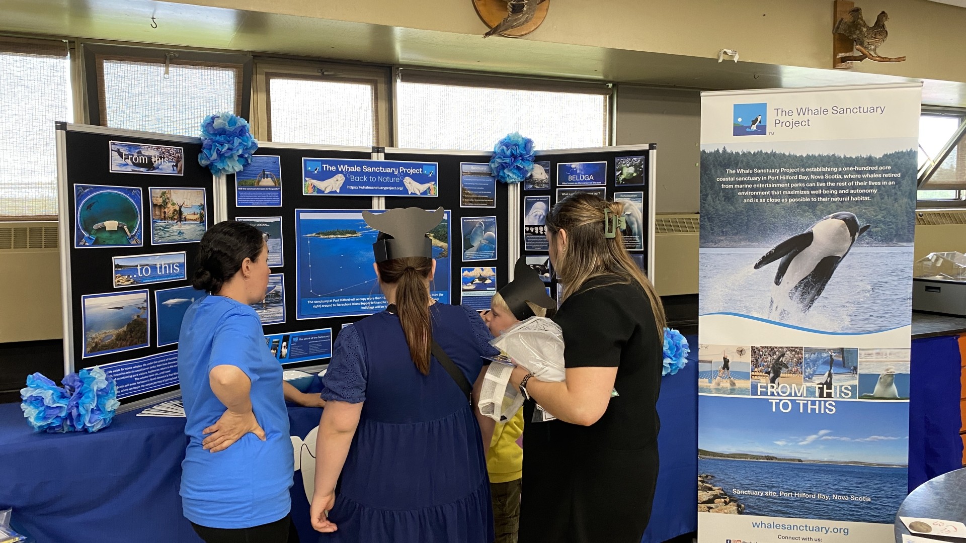 Whale Sanctuary Project info display at World Oceans Day 2024