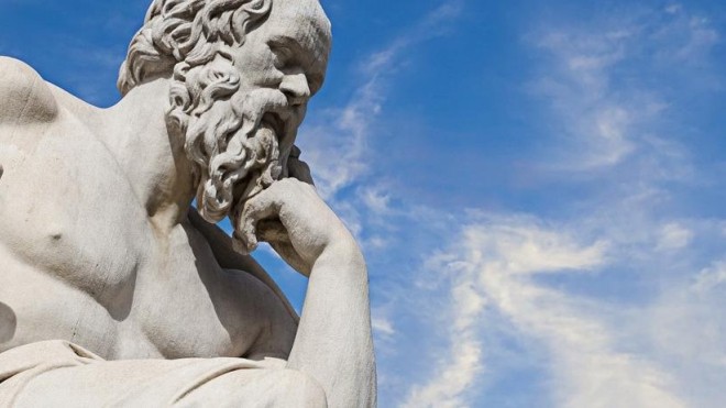 Statue of thinking man