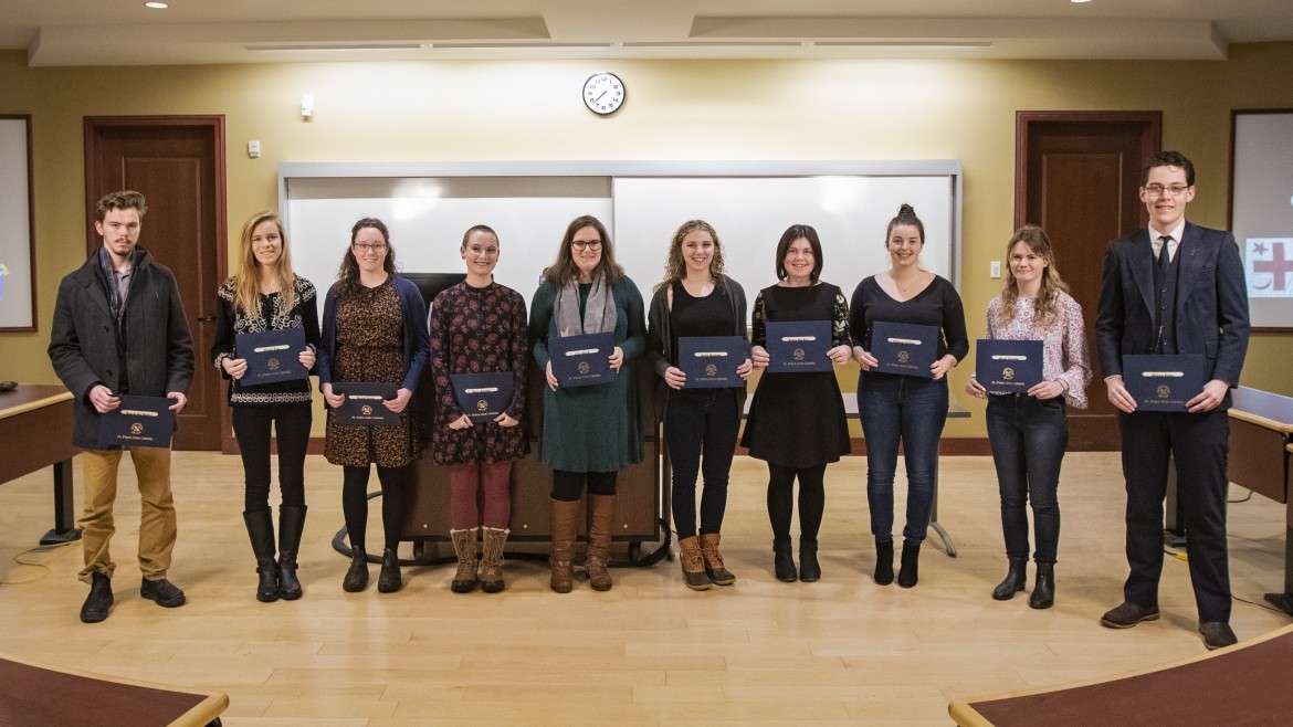 Group picture of the 2019 Recipients of the Catherine and Archie MacPhee Awards and the Rev. B.A. MacDonald Memorial Bursaries