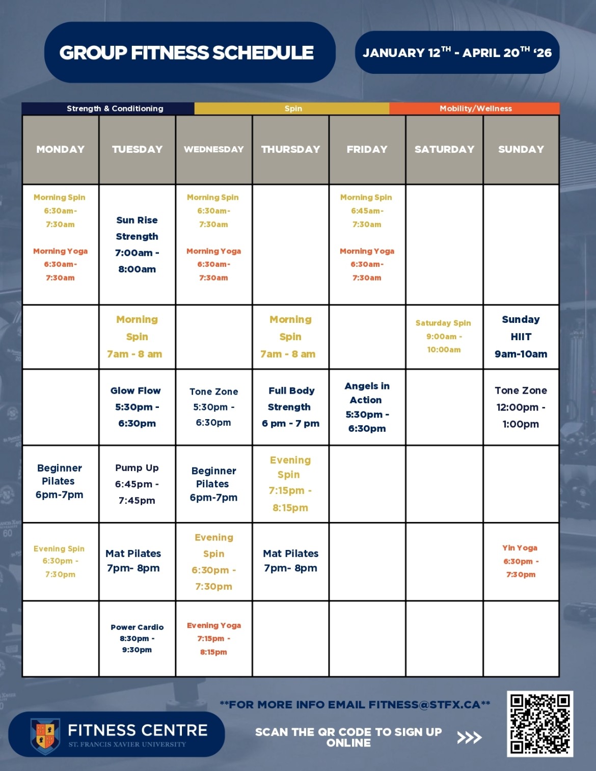 Group Fitness Schedule