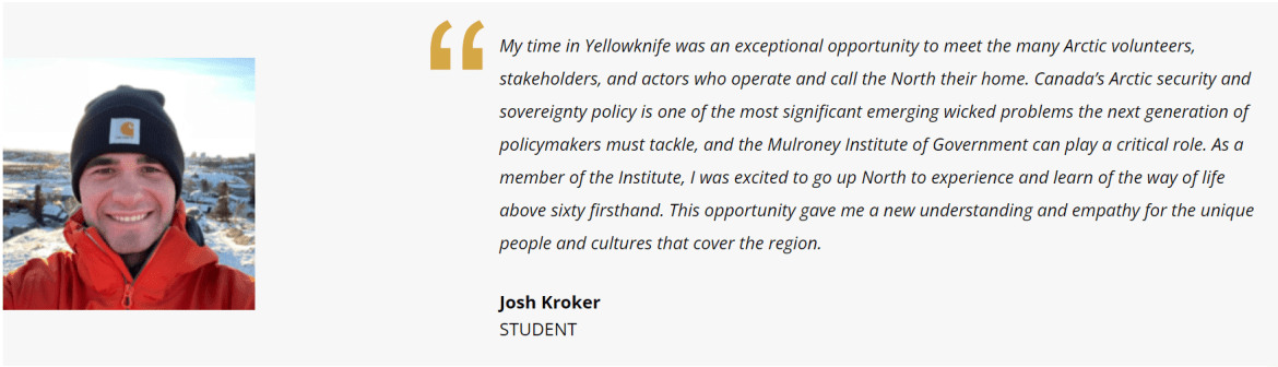 PGOV student testimonial quote