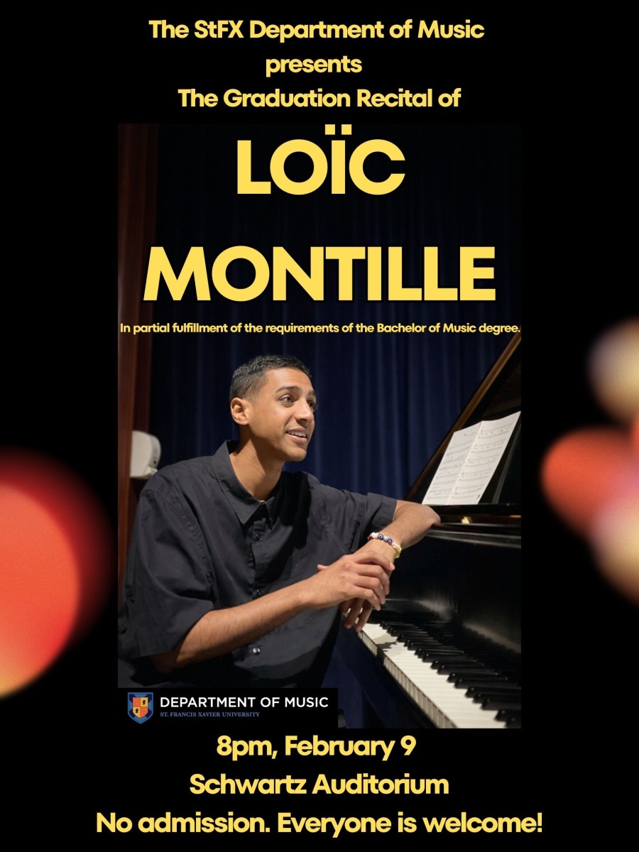 February 9, 2026 @ 8pm - LOÏC MONTILLE Graduation Recital (Schwartz Auditorium)