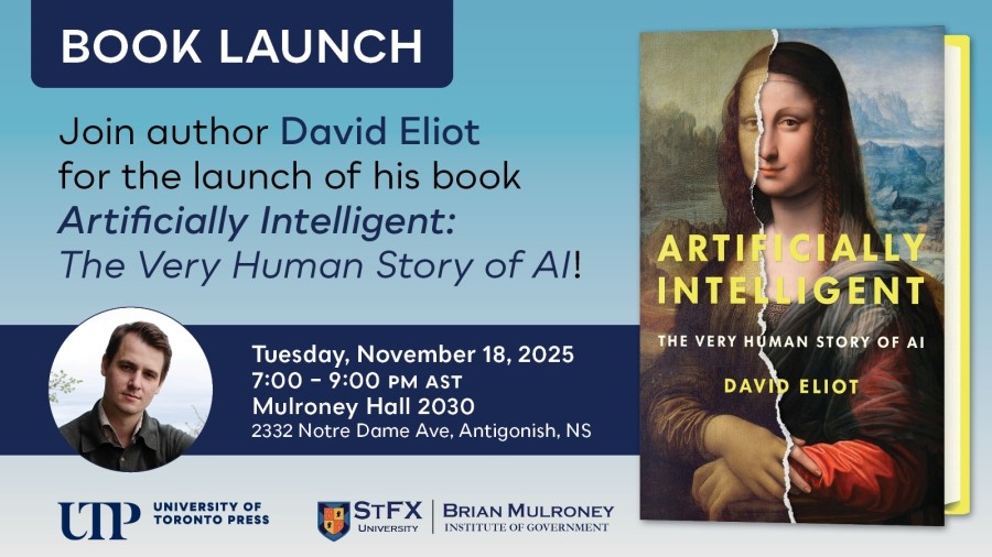 The Mona Lisa on a book cover; text and man's photo to the left.