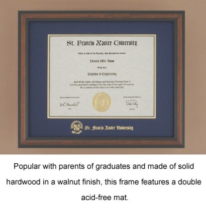 A wooden framed certificate