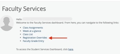 registration override